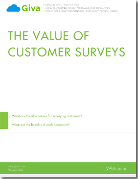 The Value of Customer Surveys