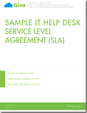 Sample Service Level Agreement (SLA) - Help Desk & Customer Service Best Practices
