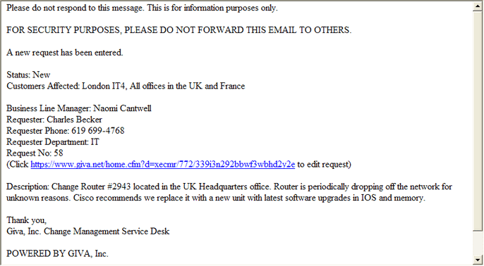 Rfc Notifications It Change Management Cloud Software Giva