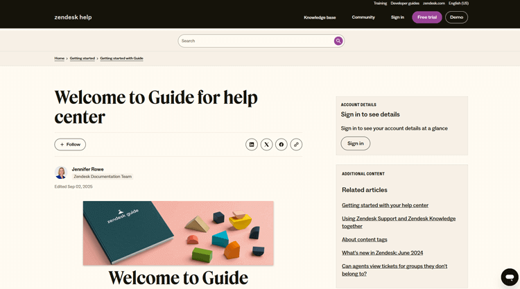 Zendesk Guide