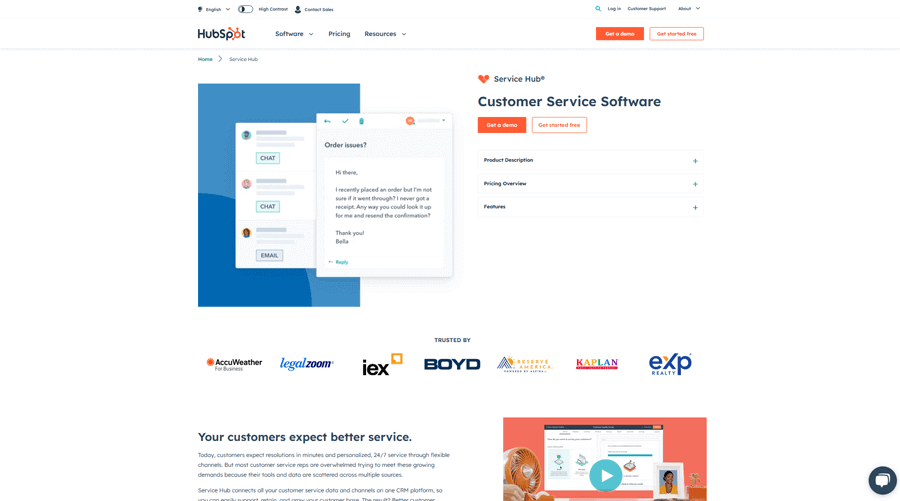 HubSpot Service Hub Customer Service Software