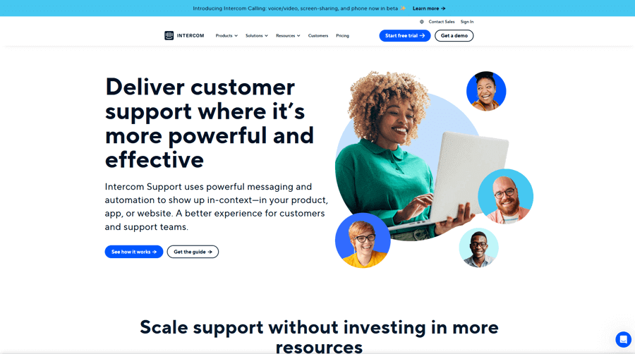 Intercom Customer Service Software