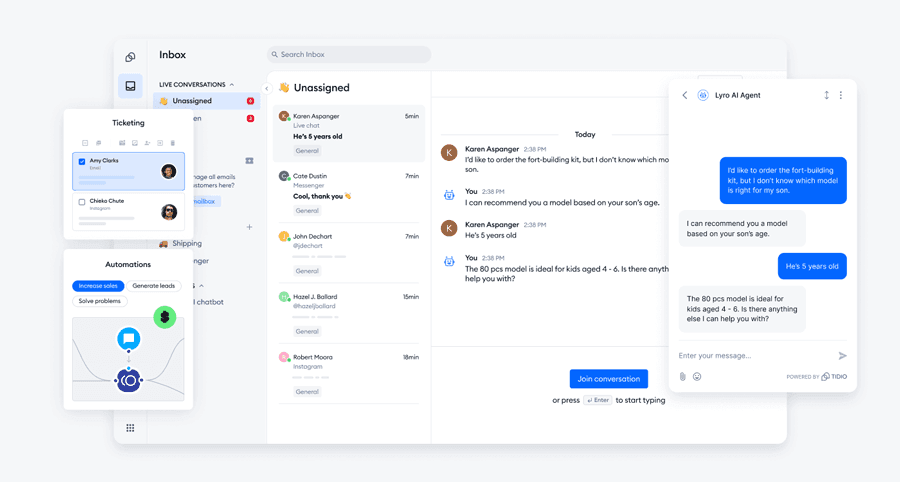 Tidio Customer Service Software