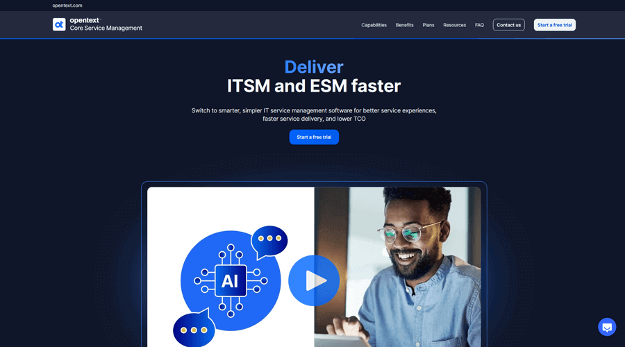 OpenText Core Service Management IT Change Management Software
