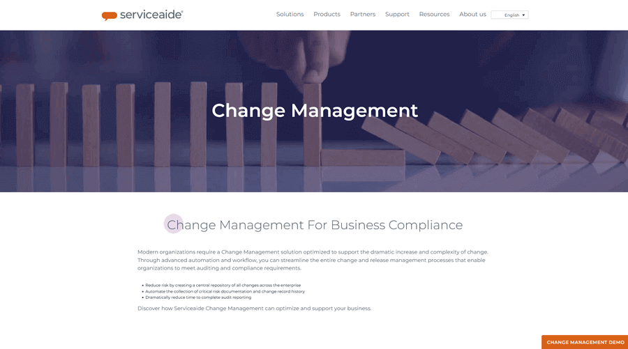 Serviceaide ChangeGear IT Change Management Software