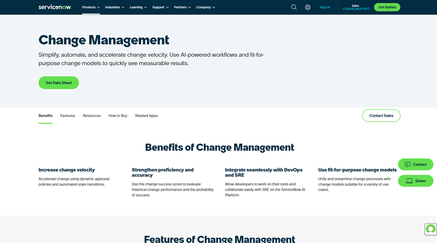 ServiceNow IT Change Management Software