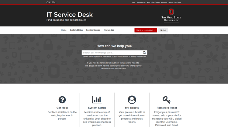 Ohio State University IT Service Desk