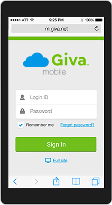 Giva Mobile Login