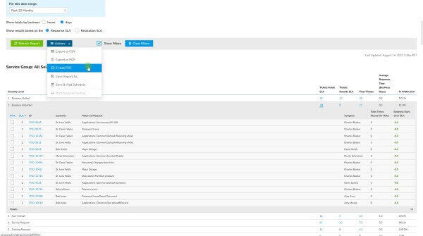 Run Change Management Reports