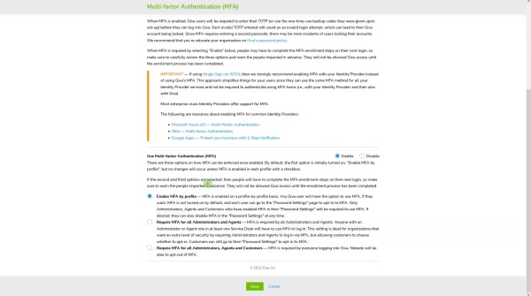 Multi-Factor Authentication (MFA) Administration