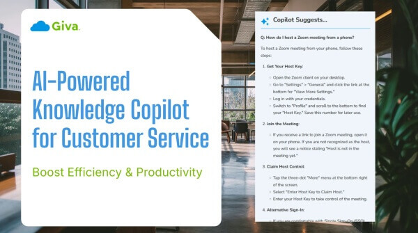 Giva's Customer Service AI Knowledge Copilot