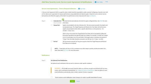 Configure Service Level Agreements (SLAs)