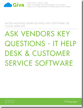 Ask Vendors Key Questions It Help Desk Customer Service