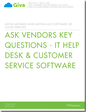 Ask Vendors Key Questions - IT Help Desk & Customer Service Software