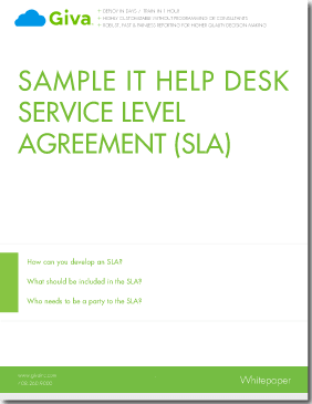 Sample IT Help Desk Service Level Agreement (SLA) Giva Sample IT Help Desk Service Level Agreement (SLA) Giva